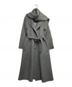 RANDEBOOランデブー）の古着「Muffler docking wool coat/マフラードッキングウールコート」｜グレー