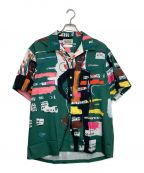 WACKO MARIA×Jean-Michel Basquiatワコマリア×ジャン ミシェル バスキア）の古着「JEAN-MICHEL BASQUIAT S/S HAWAIIAN SHIRT」｜グリーン