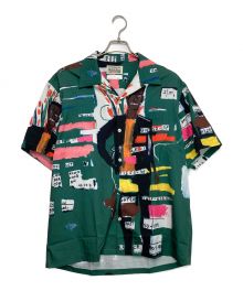 WACKO MARIA×Jean-Michel Basquiat（ワコマリア×ジャン ミシェル バスキア）の古着「JEAN-MICHEL BASQUIAT S/S HAWAIIAN SHIRT」｜グリーン