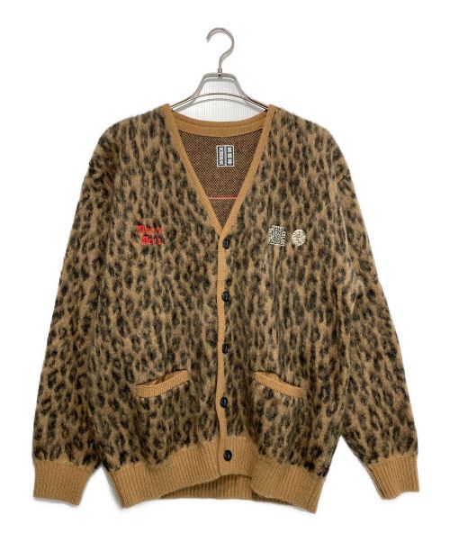 WACKO MARIA（ワコマリア）WACKO MARIA (ワコマリア) THE BLACK EYE PATCH (ブラックアイパッチ) LEOPARD HEAVY MOHAIR CARDIGAN ブラウン サイズ:Lの古着・服飾アイテム