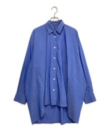 RIM.ARK（リムアーク）の古着「Oversized volume stripe SH」｜ブルー