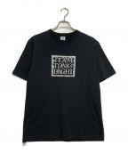 THE BLACK EYE PATCH×TEAM TOMODACHIブラックアイパッチ×チームトモダチ）の古着「TEAM TOMODACHI LABEL RHINESTONE TEE BLACK/Tシャツ」｜ブラック