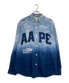 Aape BY A BATHING APE（エーエイプ バイ アベイシングエイプ）の古着「LONG SLEEVE SHIRT」｜スカイブルー