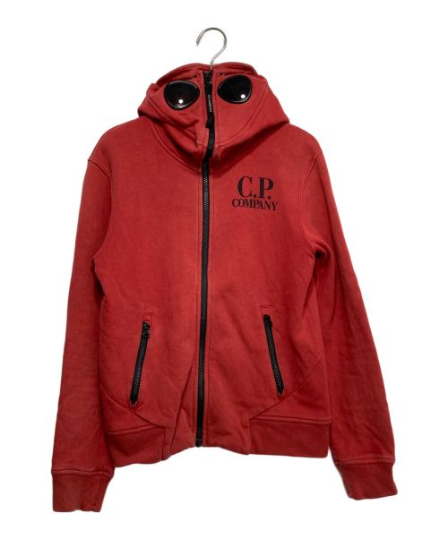 C.P COMPANY（シーピーカンパニー）C.P COMPANY (シーピーカンパニー) Undersixteen Goggle Full Zip Up Hoody レッド サイズ:12の古着・服飾アイテム