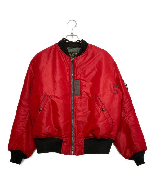 BUZZ RICKSON'S（バズリクソンズ）Buzz Rickson's (バズリクソンズ) RED MA-1ジャケット レッド サイズ:LARGEの古着・服飾アイテム