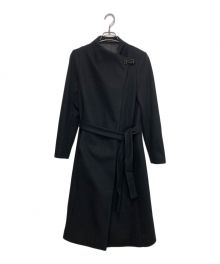 ALL SAINTS（オールセインツ）の古着「RILEY WOOL-CASHMERE BLEND COAT」｜ブラック