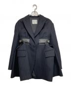 sacaiサカイ）の古着「Chalk Stripe Jacketジャケット」｜ネイビー