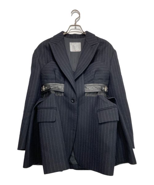 sacai（サカイ）sacai (サカイ) Chalk Stripe Jacketジャケット ネイビー サイズ:2の古着・服飾アイテム