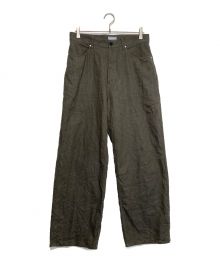 MACKINTOSH PHILOSOPHY（マッキントッシュフィロソフィー）の古着「GREY LABEL コットンリネンシンチバックパンツ」｜オリーブ