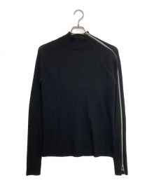 JOHN LAWRENCE SULLIVAN（ジョンローレンスサリバン）の古着「Zipped sleeve mock neck sweater」｜ブラック