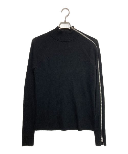 JOHN LAWRENCE SULLIVAN（ジョンローレンスサリバン）JOHN LAWRENCE SULLIVAN (ジョンローレンスサリバン) Zipped sleeve mock neck sweater ブラック サイズ:Sの古着・服飾アイテム