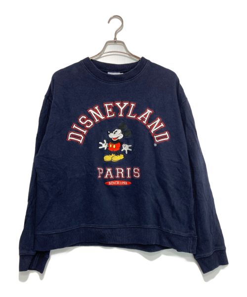 DISNEY（ディズニー）Disney (ディズニー) 90’Sミッキープリントスウェット ネイビー サイズ:L/XLの古着・服飾アイテム