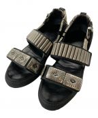 TOGA PULLA×CITYSHOPトーガ プルラ×シティショップ）の古着「METAL SNEAKER SANDALS」｜ブラック