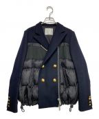 sacaiサカイ）の古着「Wool Melton Padded Jacket」｜ネイビー×ブラック