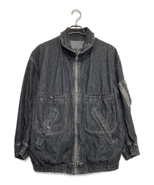 TENDERLOIN（テンダーロイン）TENDERLOIN (テンダーロイン) denim ma-1ジャケット グレー サイズ:SMALLの古着・服飾アイテム