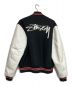 stussy (ステューシー) ［OLD］90's レザー切替ウールスタジャン ブラック×アイボリー サイズ:XL：50000円