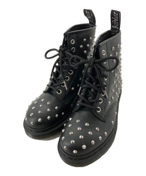 Dr.Martens（ドクターマーチン）Dr.Martens (ドクターマーチン) スタッズ8ホールレザーブーツ ブラック サイズ:UK3の古着・服飾アイテム