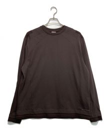 san san gear（サンサンギア）の古着「MESH PANELED LONG SLEEVE」｜ブラウン