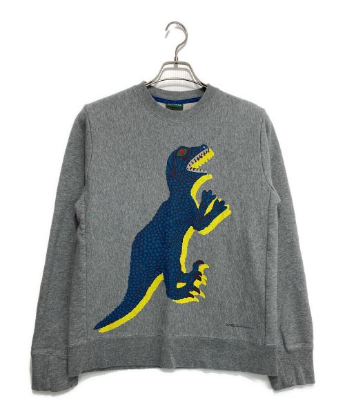 Paul Smith DINO（ポールスミスDINO）Paul Smith dino (ポールスミスDINO) ビッグプリント スウェット グレー サイズ:Lの古着・服飾アイテム