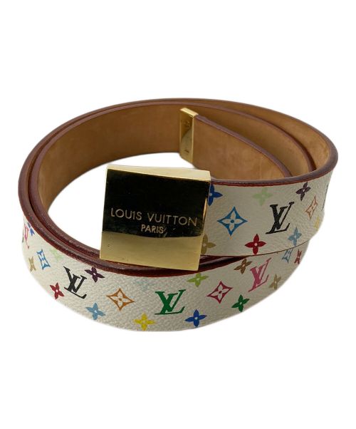 LOUIS VUITTON（ルイ ヴィトン）LOUIS VUITTON (ルイ ヴィトン) モノグラムレザーベルト ホワイトの古着・服飾アイテム