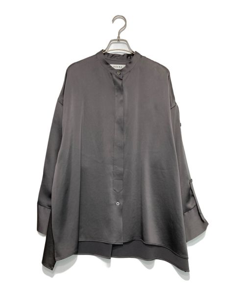 SACRA（サクラ）SACRA (サクラ) TRIACE SATIN SHIRT グレー サイズ:38の古着・服飾アイテム