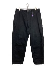 THE NORTHFACE PURPLELABEL（ザ・ノースフェイス パープルレーベル）の古着「Webbing Belt Denim Wide Tapered Pants」｜ブラック