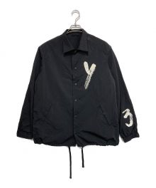 Y-3（ワイスリー）の古着「オーバーサイズ ブラッシュロゴ コーチジャケット」｜ブラック