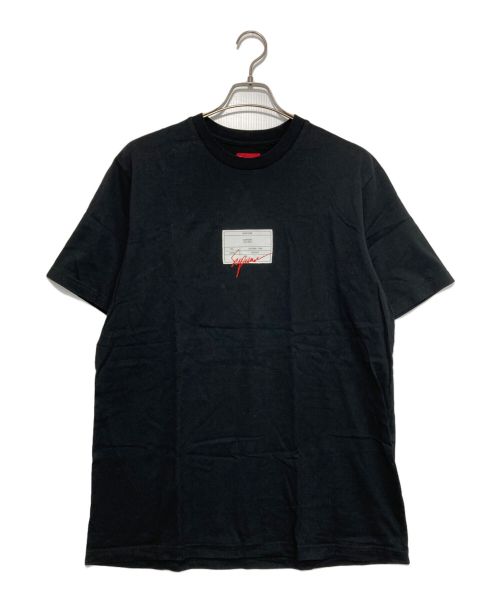 SUPREME（シュプリーム）Supreme (シュプリーム) Signature Label S/S Top ブラック サイズ:Lの古着・服飾アイテム