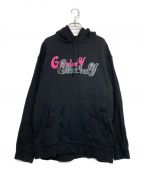 GROUND Yグラウンドワイ）の古着「LOGO FLEECE LINING HOODIE」｜ブラック