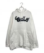 GROUND Yグラウンドワイ）の古着「LOGO FLEECE LINING HOODIE」｜ホワイト