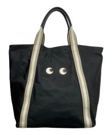 ANYA HINDMARCH（アニヤハインドマーチ）の古着「193535 Shopping Tote Eyes in ECONYL/アイズ ショッピング トート」｜ブラック