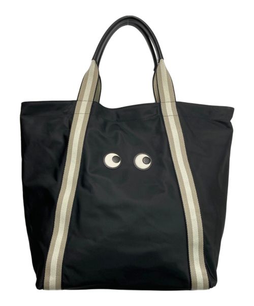 ANYA HINDMARCH（アニヤハインドマーチ）ANYA HINDMARCH (アニヤハインドマーチ) 193535 Shopping Tote Eyes in ECONYL/アイズ ショッピング トート ブラックの古着・服飾アイテム