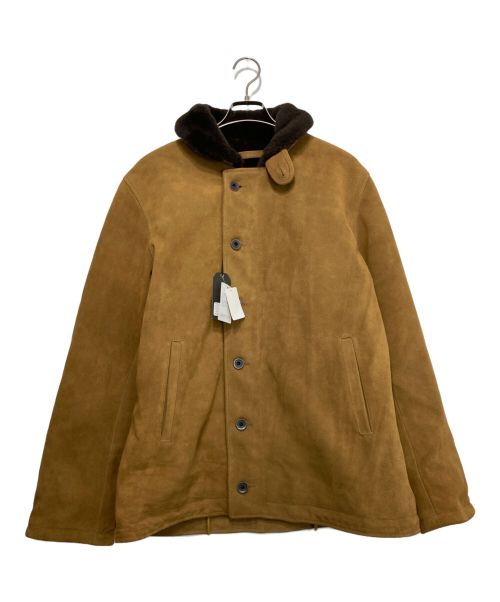 HOUSTON（ヒューストン）HOUSTON (ヒューストン) COW SUEDE N-1 DECK JACKET ブラウン サイズ:44の古着・服飾アイテム