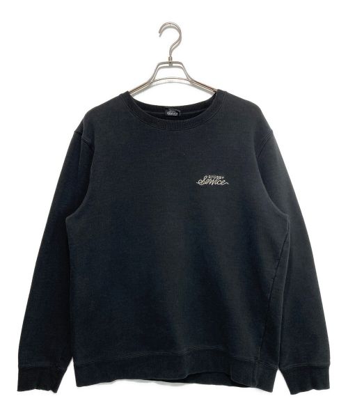 stussy（ステューシー）stussy (ステューシー) SERVICEロゴスウェット ブラック サイズ:Lの古着・服飾アイテム