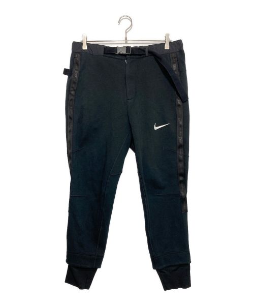 NIKE（ナイキ）NIKE (ナイキ) sacai (サカイ) NRGFLEECE PANT」サイドロゴラインフリースパンツ ブラック サイズ:Ⅼの古着・服飾アイテム