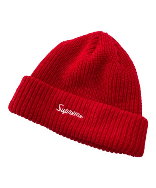 SUPREME（シュプリーム）Supreme (シュプリーム) 筆記ニットキャップ レッドの古着・服飾アイテム