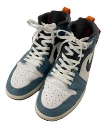 NIKE×FACETASM（ナイキ×ファセッタズム）の古着「Air Jordan 1 Mid "White/Navy"/エアジョーダン1 ミッド "ホワイト/ネイビー"」｜ホワイト×ネイビー