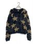 Saint Laurent Paris（サンローランパリ）の古着「Black Star Patterned Lurex Jacquard Sweater」｜ブラック×ゴールド