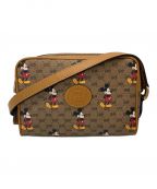 GUCCI×DISNEYグッチ×ディズニー）の古着「ミニGGスプリーム Mickeyショルダーバッグ」｜ベージュ