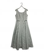 HER LIP TOハーリップトゥ）の古着「Classic Floral Jacquard Dress」｜グレー