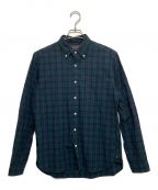 BEAMS PLUSビームスプラス）の古着「B.D. Indigo Yarn Tartan」｜ネイビー×グリーン