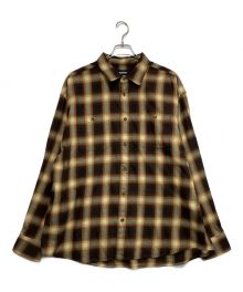 X-LARGE（エクストララージ）の古着「OLD ENGLISH L/S FLANNEL SHIRT」｜ブラウン