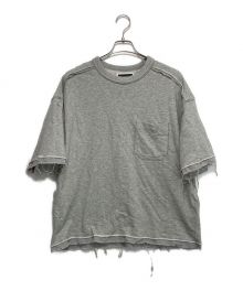 MAISON SPECIAL（メゾンスペシャル）の古着「Cut-Off Prime-Over Crew Neck Pocket T-Shirt」｜グレー