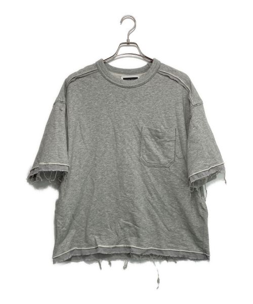 MAISON SPECIAL（メゾンスペシャル）MAISON SPECIAL (メゾンスペシャル) Cut-Off Prime-Over Crew Neck Pocket T-Shirt グレー サイズ:1の古着・服飾アイテム