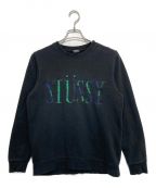 stussyステューシー）の古着「クルーネックスウェット」｜ブラック