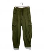 Dimeダイム）の古着「FLEECE ROUND CARGO PANTS」｜カーキ