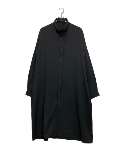 Yohji Yamamoto pour homme（ヨウジヤマモト プールオム）Yohji Yamamoto pour homme (ヨウジヤマモト プールオム) Long Blouse Wrinkled Gabardine ブラック サイズ:3の古着・服飾アイテム