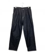 Graphpaperグラフペーパー）の古着「COLORFAST DENIM TWO TUCK PANTS」｜ブラック