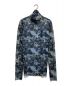 Ganni（ガニー）の古着「Printed Mesh Long Sleeve Rollneck」｜ブルー