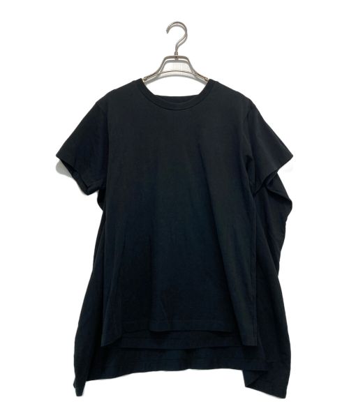 MM6 Maison Margiela（エムエムシックス メゾンマルジェラ）MM6 Maison Margiela (エムエムシックス メゾンマルジェラ) マントデザインTシャツ ブラック サイズ:Mの古着・服飾アイテム